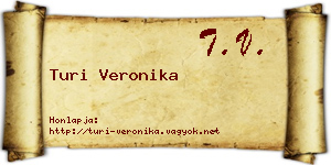 Turi Veronika névjegykártya